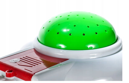 Carusel interactiv IDL Sweet Dreams cu Proiector ce afiseaza o varietate de simboluri in diferite culori, Accesorizat cu buton de rotire si diverse jucarii in forma de animale ce aduc linistea pe chipul bebelusului