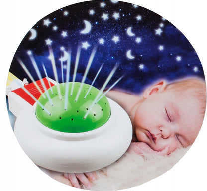 Carusel interactiv IDL Sweet Dreams cu Proiector ce afiseaza o varietate de simboluri in diferite culori, Accesorizat cu buton de rotire si diverse jucarii in forma de animale ce aduc linistea pe chipul bebelusului