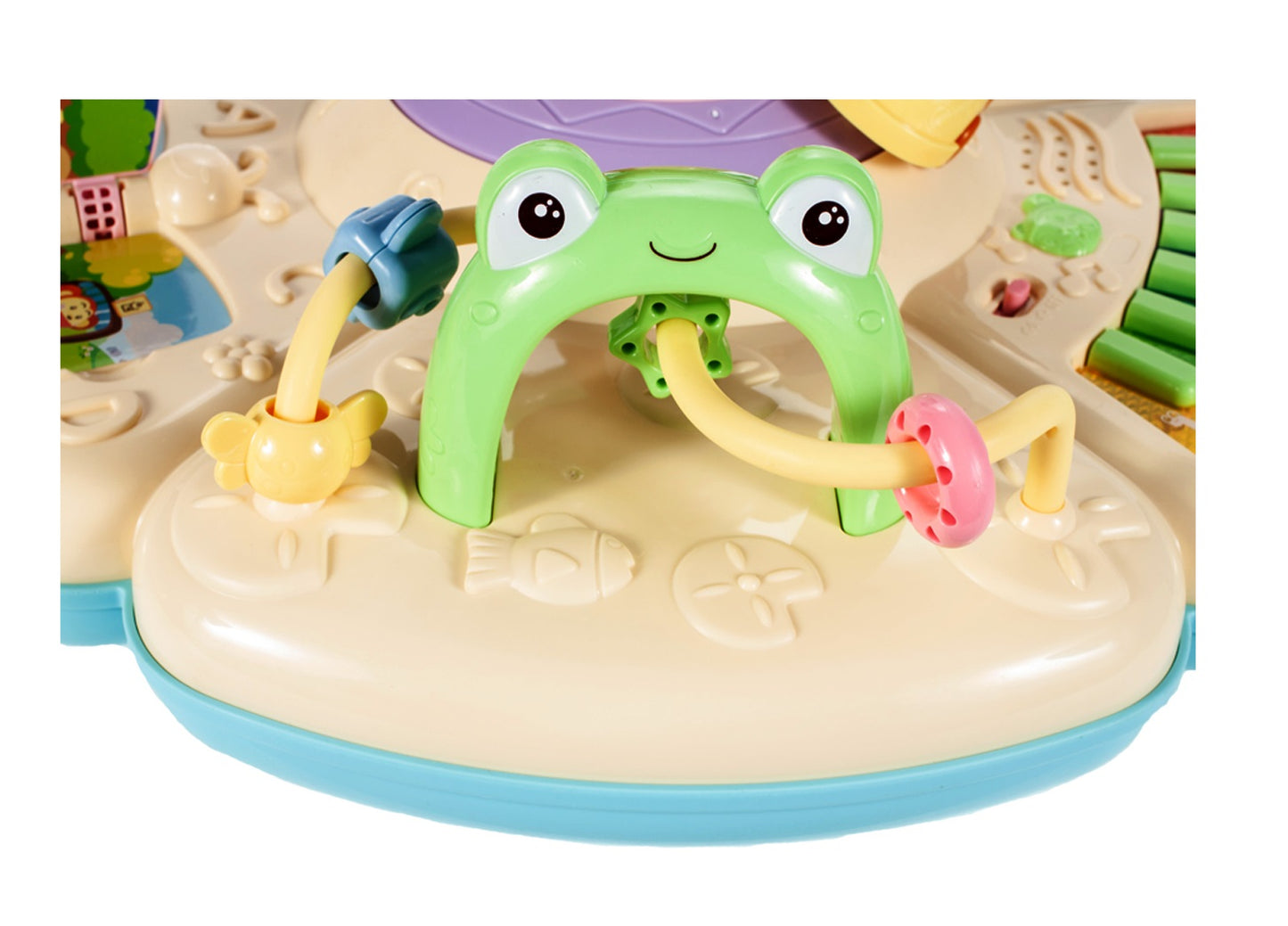 Masuta educationala interactiva 6 in 1 idealSTORE Funny Dance Monkey, Include elemente mobile ce sporesc abilitatile motrice, O idee pentru distractie si un mod original de a imbunatatii dezvoltarea corespunzatoare a copilului