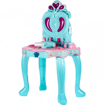 Masuta de Make-Up pentru fetite cu sertar, calitate premium cu lumini si sunete, include uscator de par cu sunet, multiple accesorii 74 CM