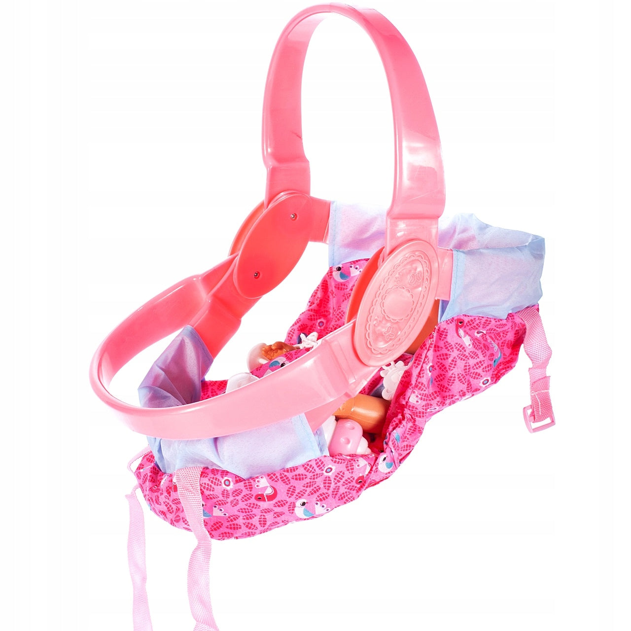 Set Papusa Interactiva idealStore Baby Doll cu Cos, Interactiva, Maini si Picioare Mobile, Suzeta cu Prindere, Biberon, Rosteste Cuvinte de Baza