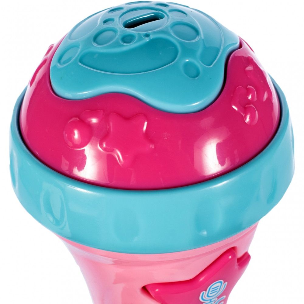Microfon de Jucarie, Pink Girl Song, Accesorizat cu diverse functii distractive, Echipat cu luminite colorate pentru o atmosfera de karaoke irezistibila, Roz