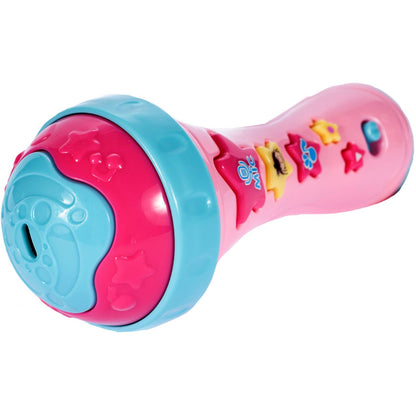 Microfon de Jucarie, Pink Girl Song, Accesorizat cu diverse functii distractive, Echipat cu luminite colorate pentru o atmosfera de karaoke irezistibila, Roz