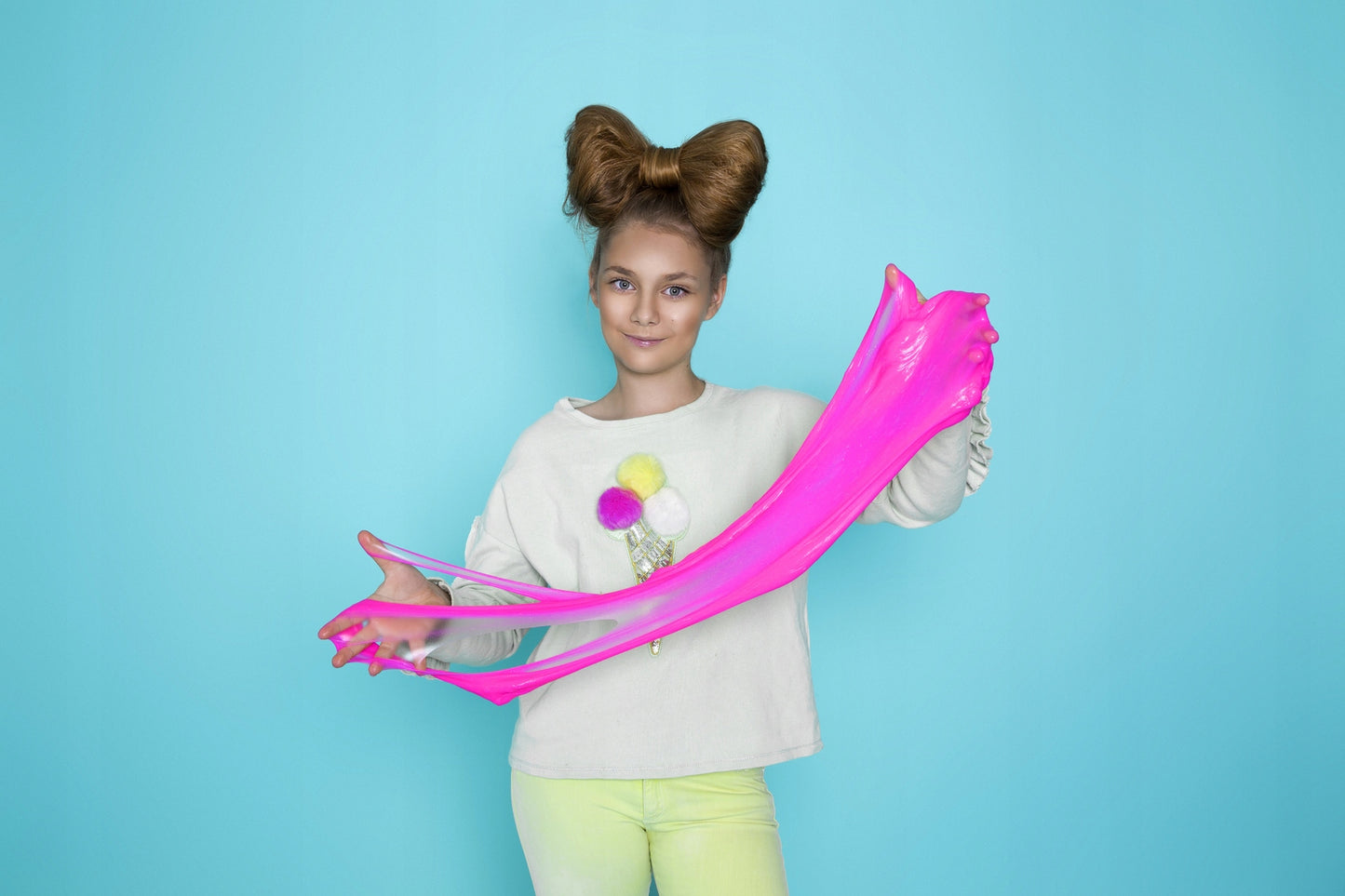 Kit de Slime Sticky Slimes idealStore, Vopsele Colorate, Pudra Straluctitoare, Ochelari de Chimist, Accesorii Incluse, Joc Distractiv si Educativ