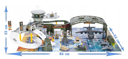 Baza MILITARA cu Aerodrom IDL SPECIAL FORCES, Stimuleaza imaginatia si dexteritatea, Ofera posibilitatea de exercitare a abilitatilor manuale, Accesorizata cu elemente simbolice pentru o distractie garantata, Multicolora