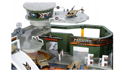 Baza MILITARA cu Aerodrom IDL SPECIAL FORCES, Stimuleaza imaginatia si dexteritatea, Ofera posibilitatea de exercitare a abilitatilor manuale, Accesorizata cu elemente simbolice pentru o distractie garantata, Multicolora