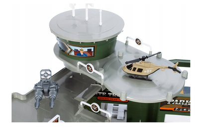 Baza MILITARA cu Aerodrom IDL SPECIAL FORCES, Stimuleaza imaginatia si dexteritatea, Ofera posibilitatea de exercitare a abilitatilor manuale, Accesorizata cu elemente simbolice pentru o distractie garantata, Multicolora