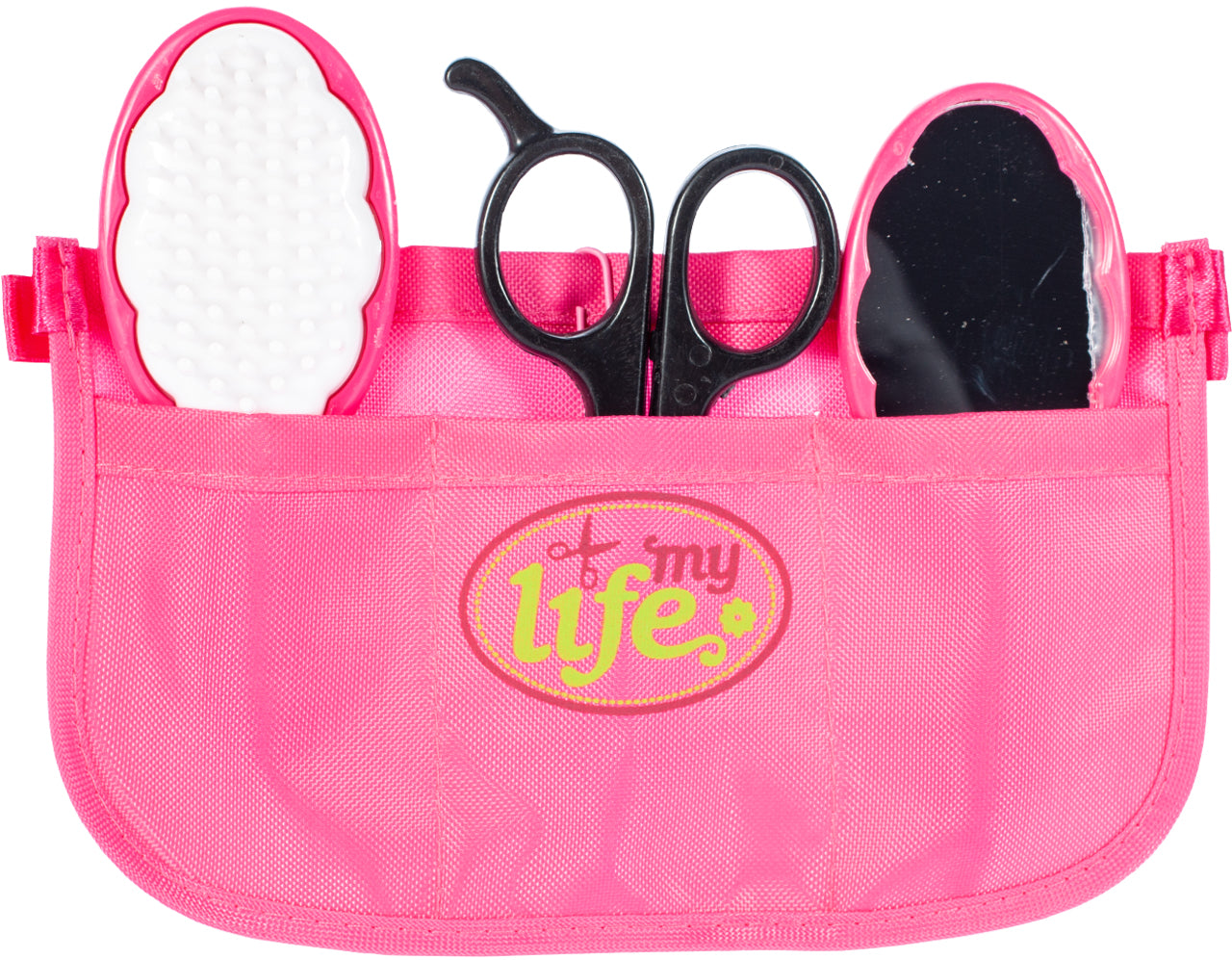 Set complet de Styling pentru fete idealSTORE, BEAUTY FASHION BARBER, Echipat cu 13 accesorii simbolice ce vor difersifica distractia, Kitul sustine invatarea echipamentelor de coafura si a abilitatilor motorii