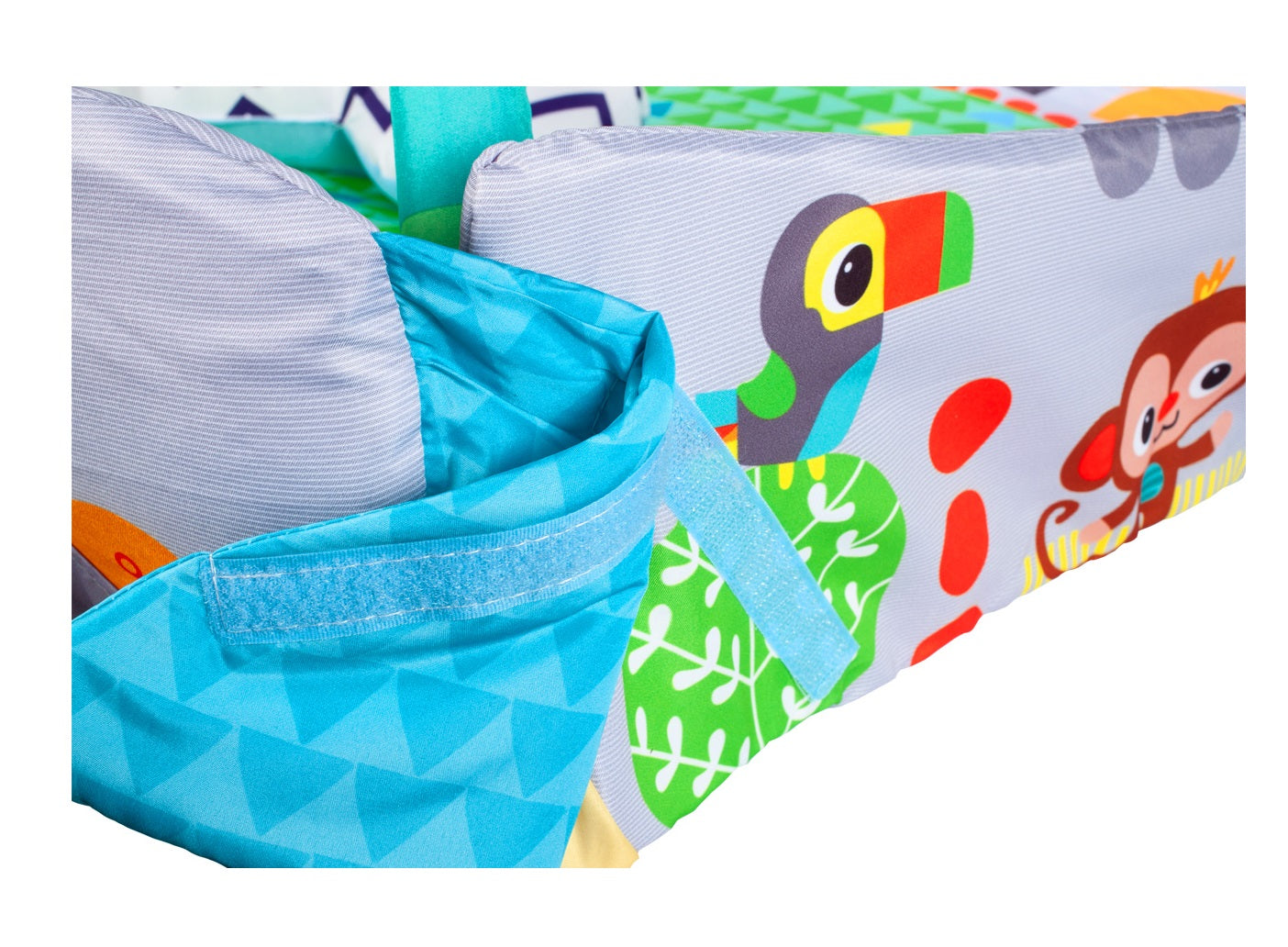 Centru de activitati Tip Covoras 3 in 1 idealStore ZOO Jolie Junior, dezvolta Coordonarea Miscariilor, Stimuleaza Vederea, material gros, izolatie termica excelenta