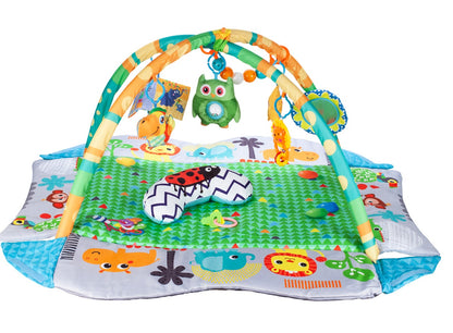 Centru de activitati Tip Covoras 3 in 1 idealStore ZOO Jolie Junior, dezvolta Coordonarea Miscariilor, Stimuleaza Vederea, material gros, izolatie termica excelenta