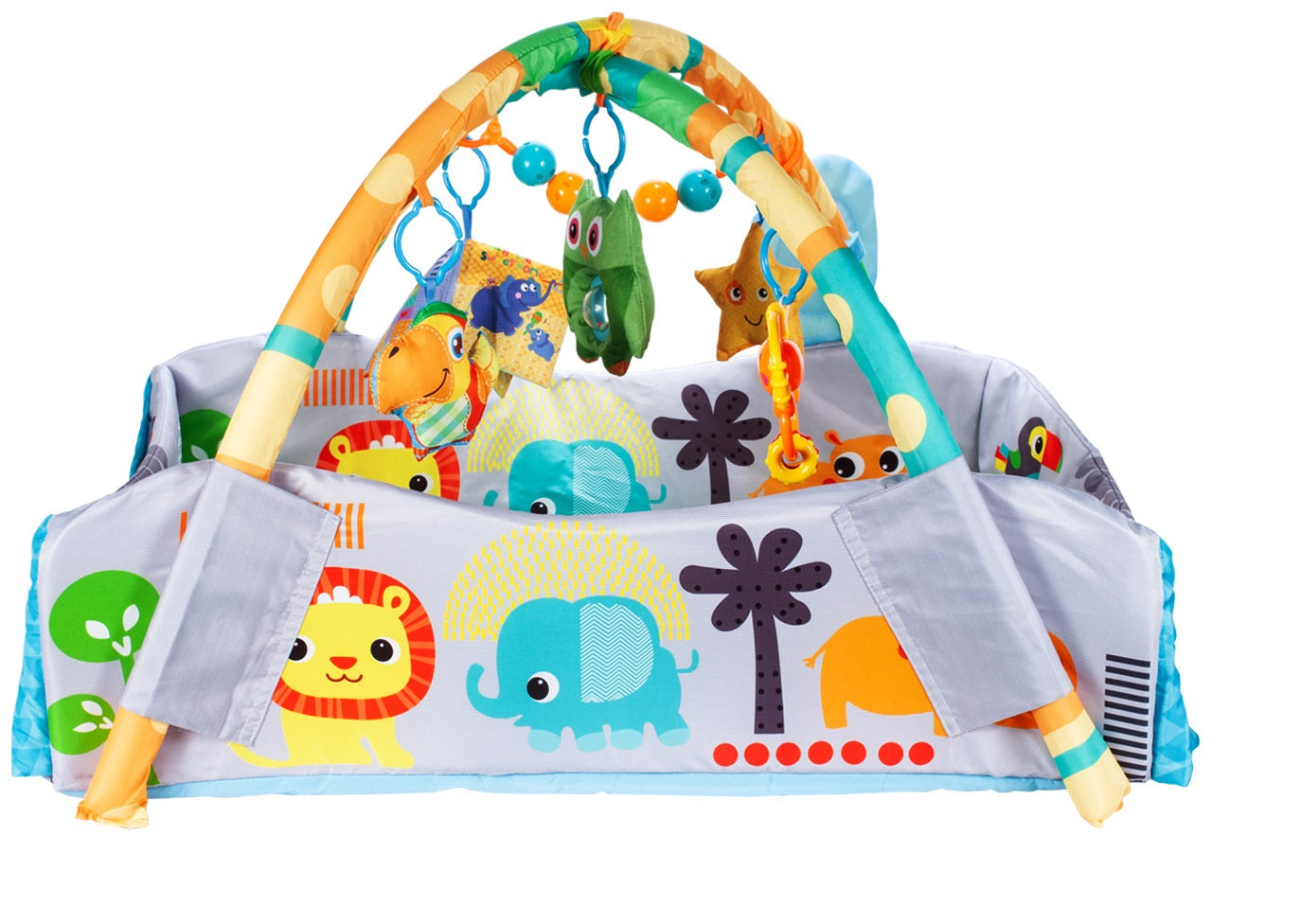 Centru de activitati Tip Covoras 3 in 1 idealStore ZOO Jolie Junior, dezvolta Coordonarea Miscariilor, Stimuleaza Vederea, material gros, izolatie termica excelenta