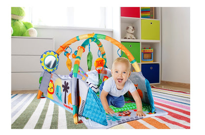 Centru de activitati Tip Covoras 3 in 1 idealStore ZOO Jolie Junior, dezvolta Coordonarea Miscariilor, Stimuleaza Vederea, material gros, izolatie termica excelenta