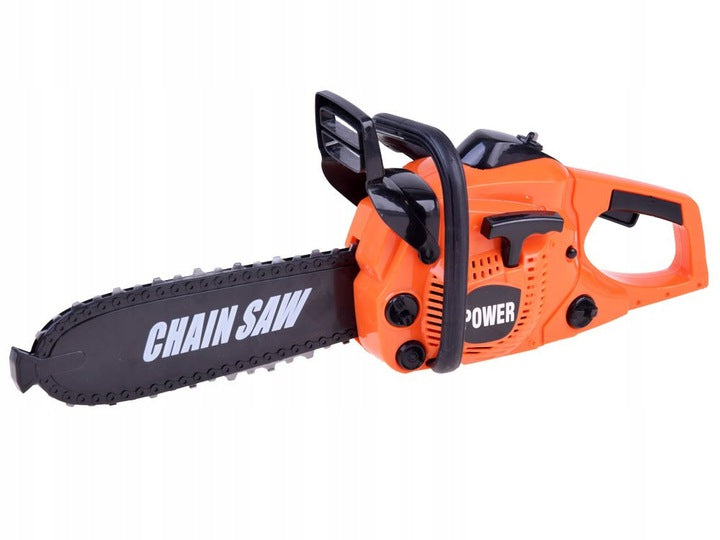 Set taietor de lemne cu drujba idealSTORE FOREST RANGER, Dimensiuni 40 x 15 x 10, Include o casca de protectie, manusi si ochelari de protectie, Ideal pentru micul ajutor