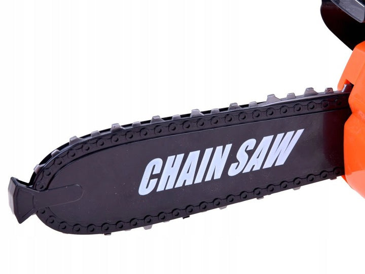 Set taietor de lemne cu drujba idealSTORE FOREST RANGER, Dimensiuni 40 x 15 x 10, Include o casca de protectie, manusi si ochelari de protectie, Ideal pentru micul ajutor