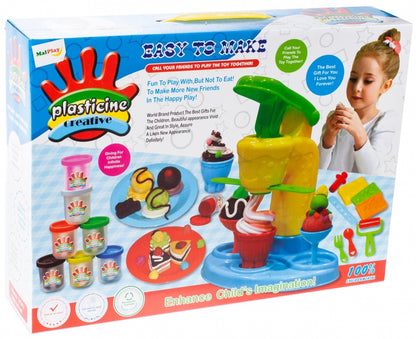 Aparat pentru fabricarea deserturilor idealSTORE Junior Icecream, Dimensiuni 19.5 x 17.5 x 12.5 cm, Dezvolta abilitati artistice, gandirea creativa si imaginatia, Echipat complet cu 8 accesorii specifice