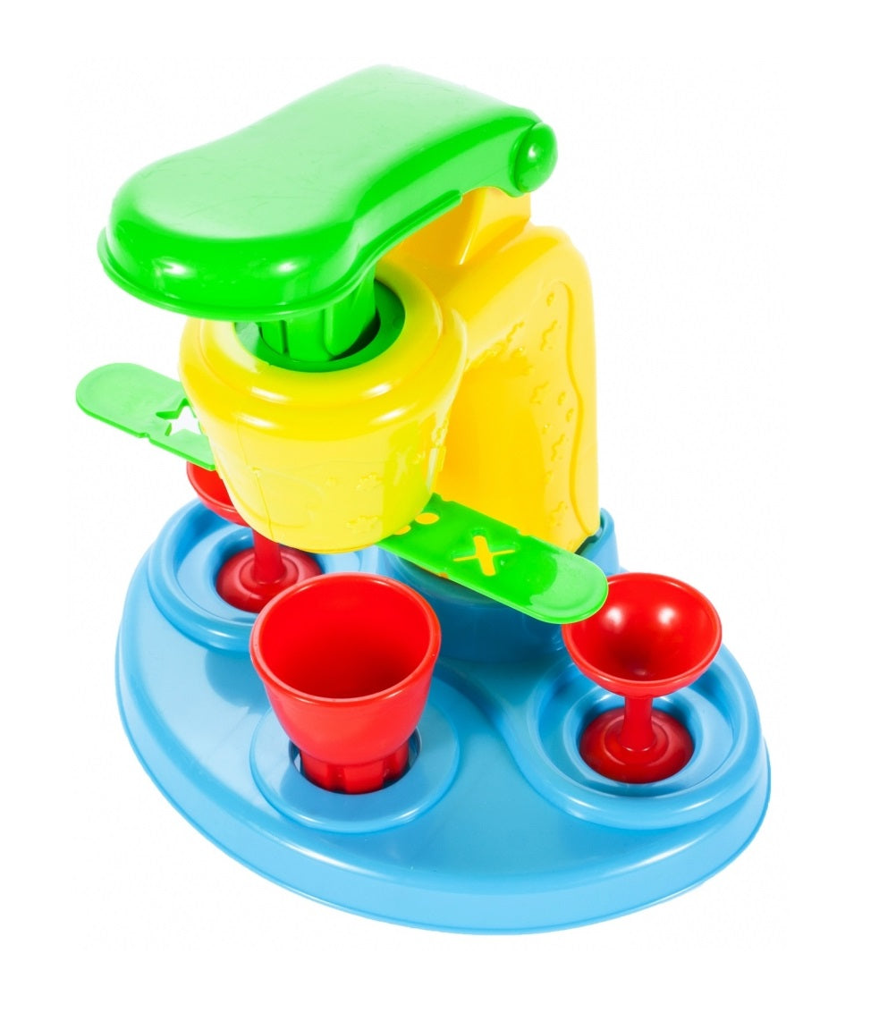 Aparat pentru fabricarea deserturilor idealSTORE Junior Icecream, Dimensiuni 19.5 x 17.5 x 12.5 cm, Dezvolta abilitati artistice, gandirea creativa si imaginatia, Echipat complet cu 8 accesorii specifice