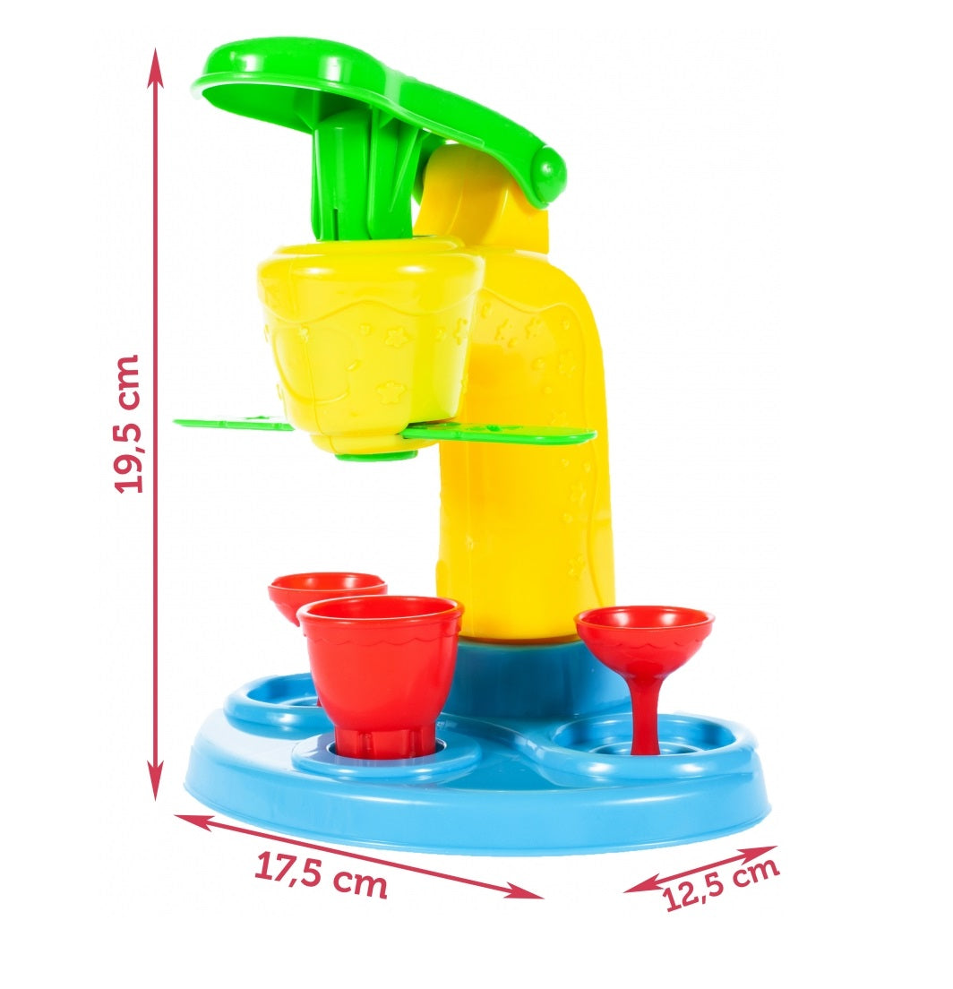 Aparat pentru fabricarea deserturilor idealSTORE Junior Icecream, Dimensiuni 19.5 x 17.5 x 12.5 cm, Dezvolta abilitati artistice, gandirea creativa si imaginatia, Echipat complet cu 8 accesorii specifice