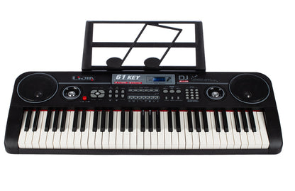 Orga muzicala electronica cu microfon idealSTORE Bit Sing Key, Tastatura are un design modern si un sunet spatial excelent, Echipata cu 61 de clape, 100 de sunete diferite, Sistem de inregistrare/redare, Afisaj LED, Intrare USB