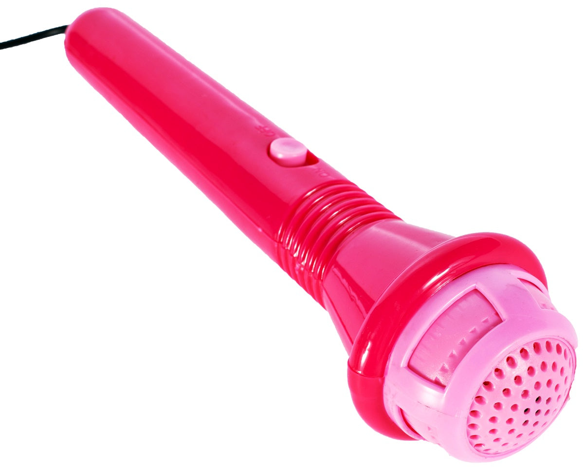 Chitara cu Amplificator si Microfon idealstore rock party pink Echipata cu 6 corzi metalice, Control volum, Sustine propriul concert insotit de lumini intermitente