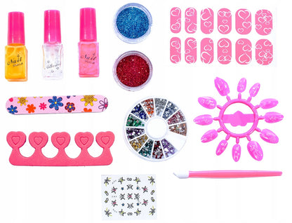 Set complet ingrijire unghii cu lampa idealSTORE Fashion Manicure, Dimensiuni 8 x 15 x 10 cm, Include accesorii specifice pentru o manichiura cool