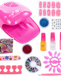 Set complet ingrijire unghii cu lampa idealSTORE Fashion Manicure, Dimensiuni 8 x 15 x 10 cm, Include accesorii specifice pentru o manichiura cool