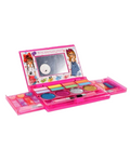 Set Make-Up idealSTORE BEAUTIFUL PRINCESS, Accesorizata cu oglinda O varietate de farduri, machiaje si luciu de buze, Pensule pentru aplicarea machiajului, Doua sertare