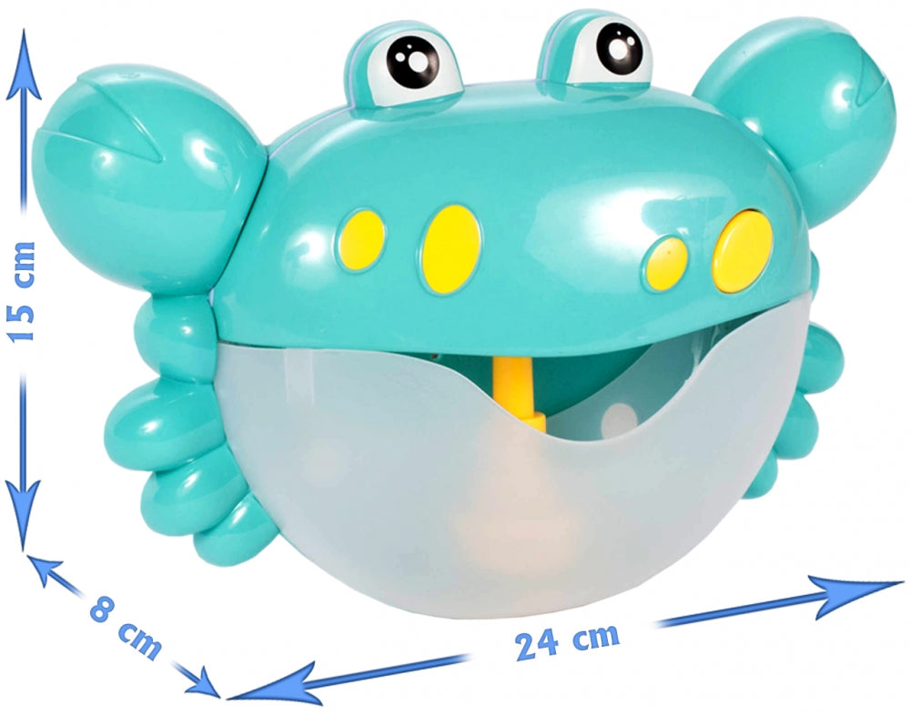 Jucarie de baie Bubble Krab Blue ideaSTORE, Efecte sonore, Dimensiuni 24 x 8 x 15 cm, Include ventuza pentru prindere si recipient pentru depozitarea lichidului, Asigura o baie distractiva si linistita