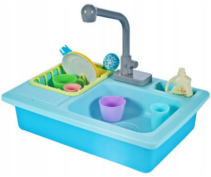 Chiuveta idealStore Super Wash, cu vesela,10 Accesorii, Farfurii, Cani, Pahare, Tacamuri, Detergent de Vase