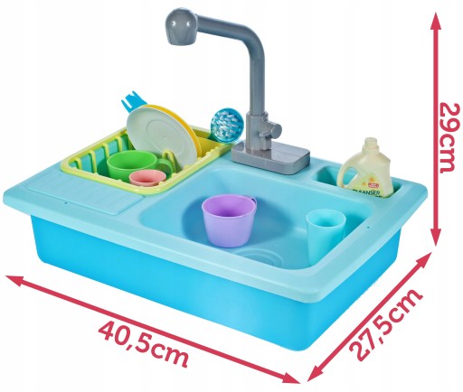 Chiuveta idealStore Super Wash, cu vesela,10 Accesorii, Farfurii, Cani, Pahare, Tacamuri, Detergent de Vase