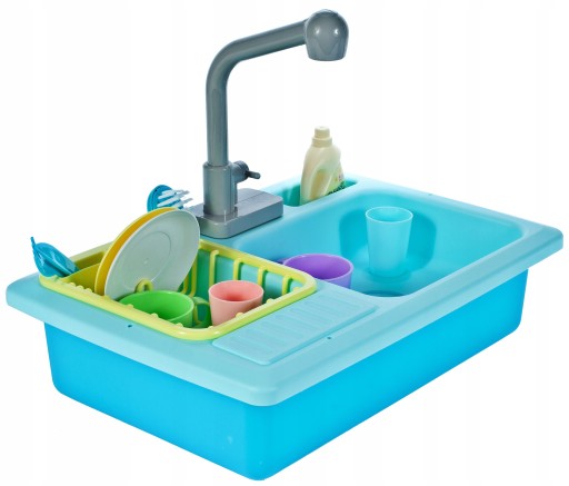 Chiuveta idealStore Super Wash, cu vesela,10 Accesorii, Farfurii, Cani, Pahare, Tacamuri, Detergent de Vase