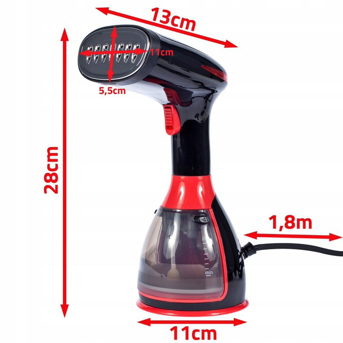 Fier de calcat vertical cu aburi IdealStore, 7 in 1, Putere 1500w, calca, reimprospateaza, netezeste, scapa de mirosuri, Protectie la supraincalzire, Negru