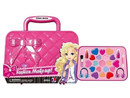 Trusa de Machiaj pentru copii Fashion Make-up IdealSTORE, Include 25 de elemente pentru Make-up, Farduri, Rujuri, Oglinda, Geanta cu maner pentru transport
