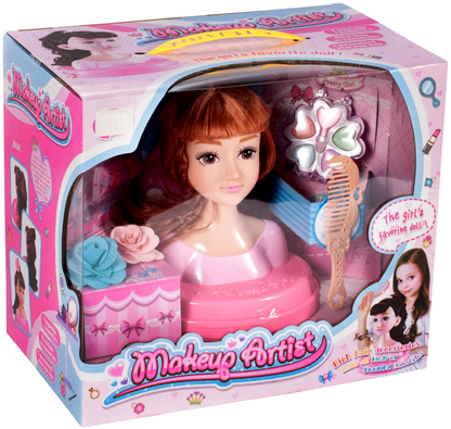 Set Coafor Stylish pentru fete idealSTORE, Mica Avangardista, Dimensiuni 17 x 16 x 21 cm, Include un manechin pentru a putea crea diferite coafuri si un make up fresh, Echipat cu diverse accesorii simbolice pentru a spori jocul de rol