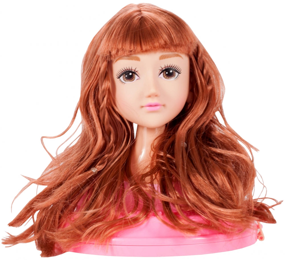 Set Coafor Stylish pentru fete idealSTORE, Mica Avangardista, Dimensiuni 17 x 16 x 21 cm, Include un manechin pentru a putea crea diferite coafuri si un make up fresh, Echipat cu diverse accesorii simbolice pentru a spori jocul de rol