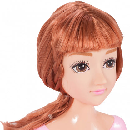 Set Coafor Stylish pentru fete idealSTORE, Mica Avangardista, Dimensiuni 17 x 16 x 21 cm, Include un manechin pentru a putea crea diferite coafuri si un make up fresh, Echipat cu diverse accesorii simbolice pentru a spori jocul de rol