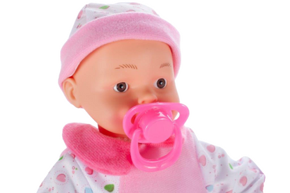 Set Papusa bebelus idealSTORE doll Babyboy, Echipat cu accesorii tematice pentru jocul de rol, Ajuta la dezvoltarea personala