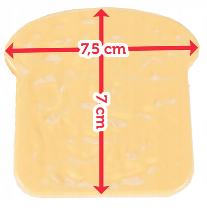 Prajitor de paine pentru copii My Home IdealStore,17 x 5 x 12 cm, Realizat din plastic durabil, Include 2 felii de paine, Efecte sonore, Alb/Rosu