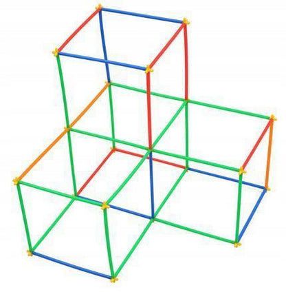 Set De Constructie Din Paie Magic Pieces idealStore, 400 elemente, Materiale Flexibile si Rezistente, Usor de Modelat, Joc Educativ si Creativ Multicolor