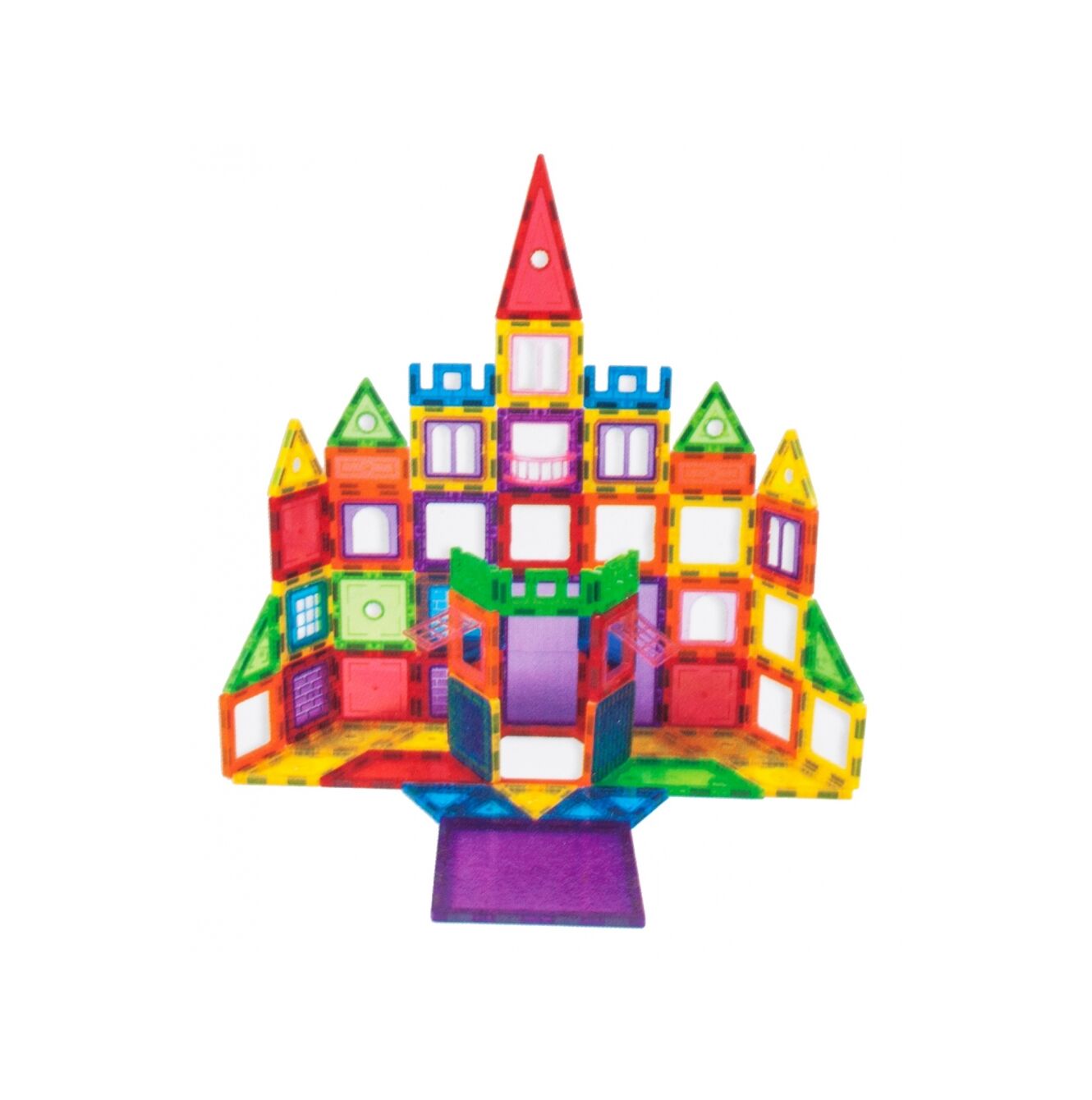 Set Inteligent de constructie MAGNETIC CONSTRUCTION idealSTORE, Include 106 de piese Multicolore, Posibilitatea de forme nelimitate, Educativ-Creativ, Magneti Neodim, Dezvolta abilitati motrice