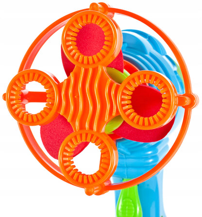Pistol Cu Bule de Sapun Bubble Gun idealStore, Ventilator Incorporat, Buton Declansator, Flacon Pentru Lichid, Elemente Durabile si Sigure, Ofera ora intregi de distractie