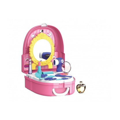 Servieta MAKE-UP ARTIST idealSTORE, Dimensiuni 23 x 13 x 24,5 cm accesorizata cu oglinda, agrafe, trusa machiaj