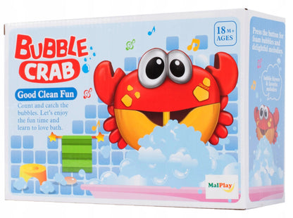 Jucarie de baie Bubble Krab Blue IdealStore, Efecte sonore, Dimensiuni 24x8x15 cm, Include ventuza pentru prindere si recipient pentru depozitarea lichidului, Asigura o baie distractiva si linistita, Rosu