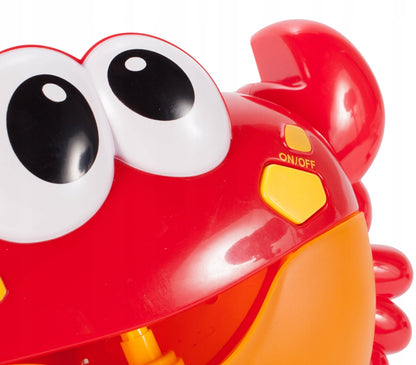 Jucarie de baie Bubble Krab Blue IdealStore, Efecte sonore, Dimensiuni 24x8x15 cm, Include ventuza pentru prindere si recipient pentru depozitarea lichidului, Asigura o baie distractiva si linistita, Rosu