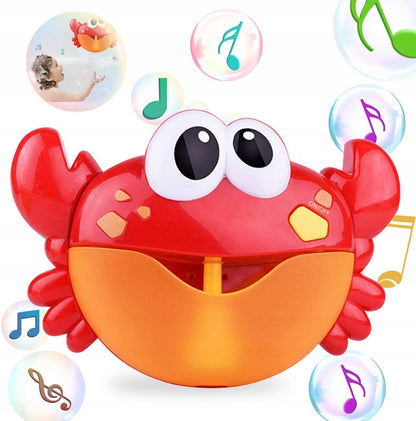 Jucarie de baie Bubble Krab Blue IdealStore, Efecte sonore, Dimensiuni 24x8x15 cm, Include ventuza pentru prindere si recipient pentru depozitarea lichidului, Asigura o baie distractiva si linistita, Rosu