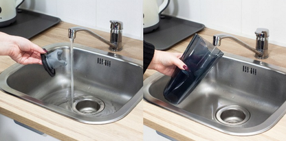 Aspirator Multifunctional Portabil Turbo Cleaning idealSTORE, Putere 80W, Capacitate recipient Praf 0.5L, Include Perie rotunda, Adaptor, Lampa de control, Varf din cauciuc pentru lichide, Usor de Utilizat