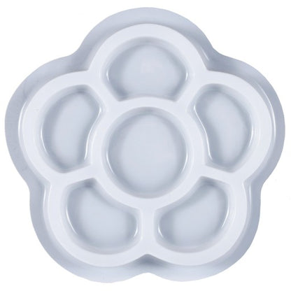 Set De Ceai Din Porcelan idealStore Let's Paint Pentru Vopsit, Vase din Portelan, 12 Vopsele Colorate, Paleta pentru Vopsele, Creativitate, Imaginatie, Set Refolosibil