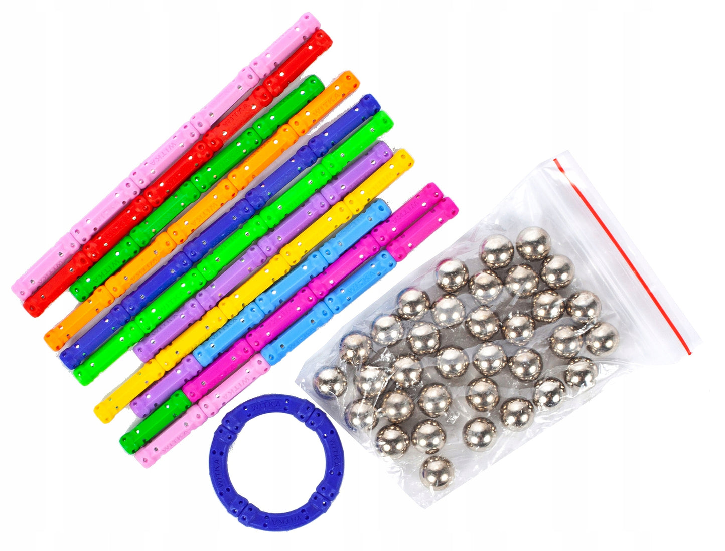 Joc educativ cu Blocuri Magnetice idealStore Castle Construction 3D, Creaza Constructii Tridimensionale, Dezvolta Rabdarea, Indemanarea si Concentrarea, 119 elemente, Material Rezistent, Contine Brosura si Cutie de Depozitare