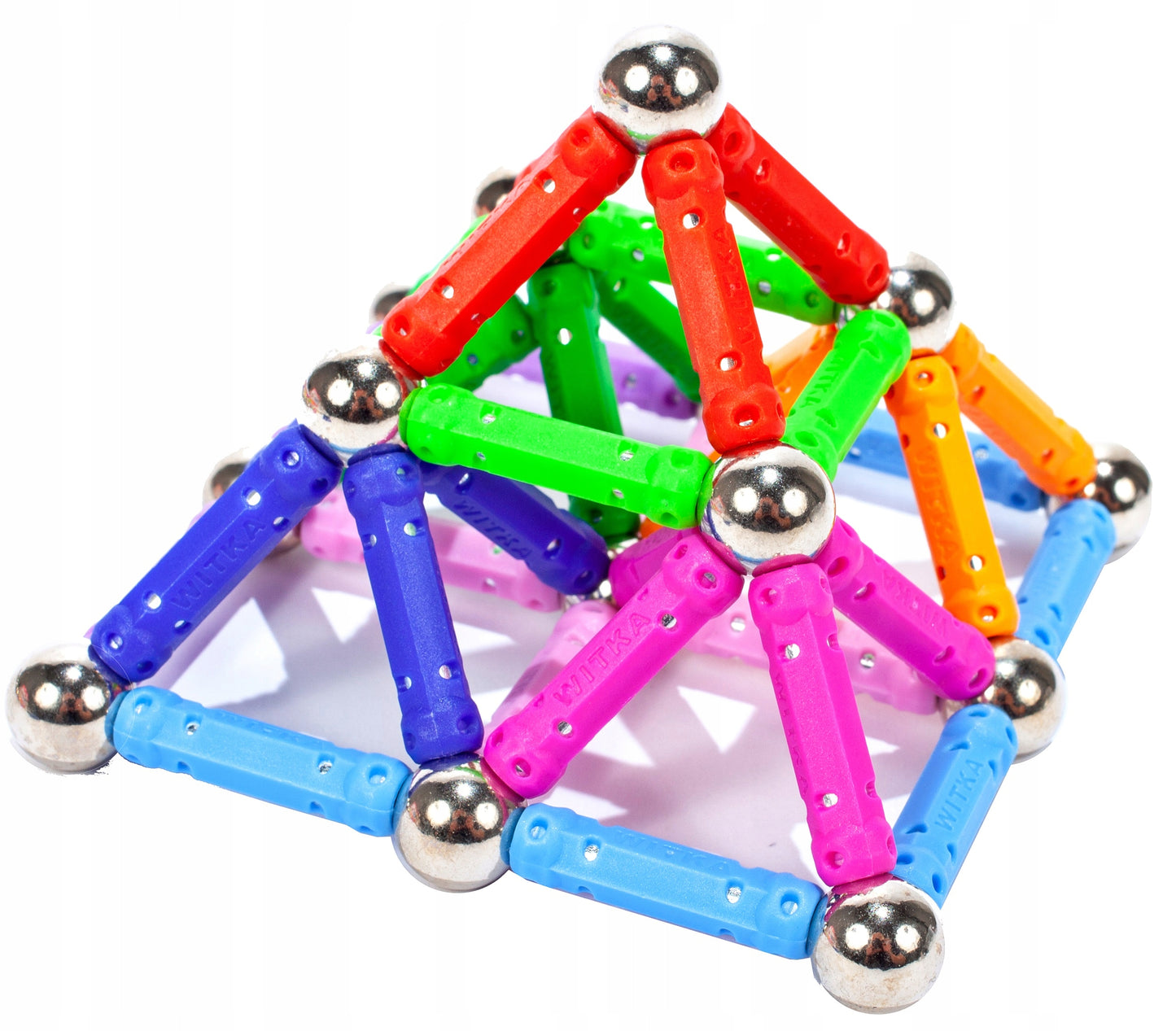 Set Blocuri Magnetice idealStore Castle Construction 3D, Creaza Constructii Tridimensionmale, Dezvolta Rabdarea si Concentrarea, 120 de elemente