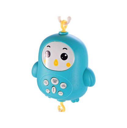 Carusel Interactiv Multifunctional Sleepy Owl idealSTORE, Include Proiector de Veghe cu 100 de Melodii, Diferite Pandantive cu Animale Multicolore Detasabile, Rotire 360 grade, Buton pentru Reglarea Sunetului in 4 Trepte, Control la Distanta