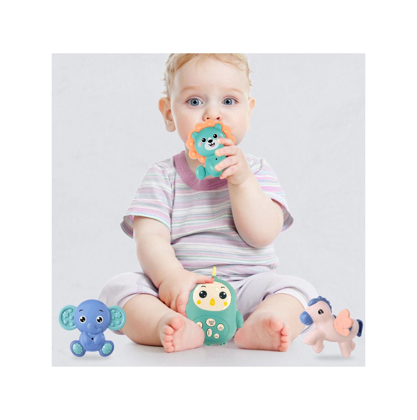 Carusel Interactiv Multifunctional Sleepy Owl idealSTORE, Include Proiector de Veghe cu 100 de Melodii, Diferite Pandantive cu Animale Multicolore Detasabile, Rotire 360 grade, Buton pentru Reglarea Sunetului in 4 Trepte, Control la Distanta